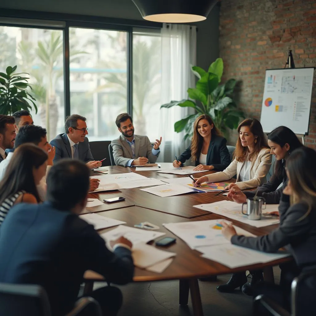 Equipo en reunión estratégica